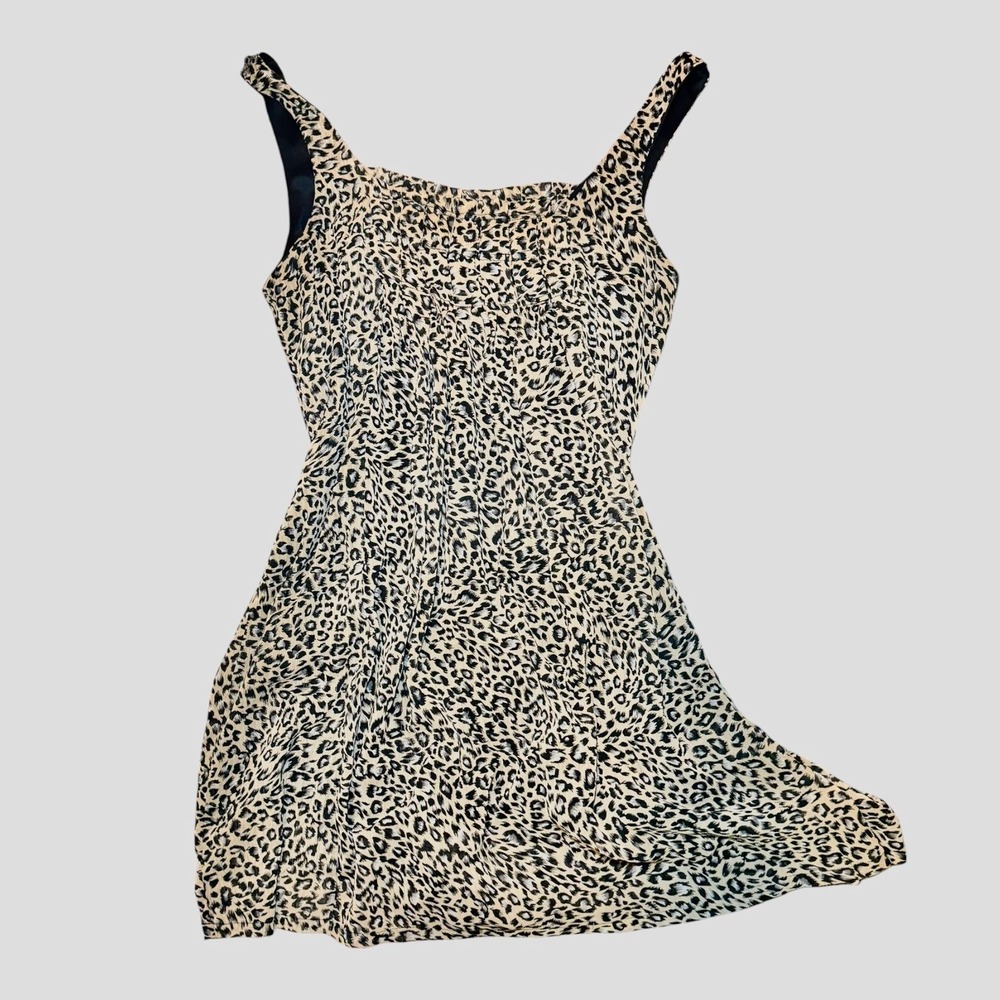 Gabriella Rocha Leopard Print‎ Sleeveless Mini Dress medium Animal Print Lined